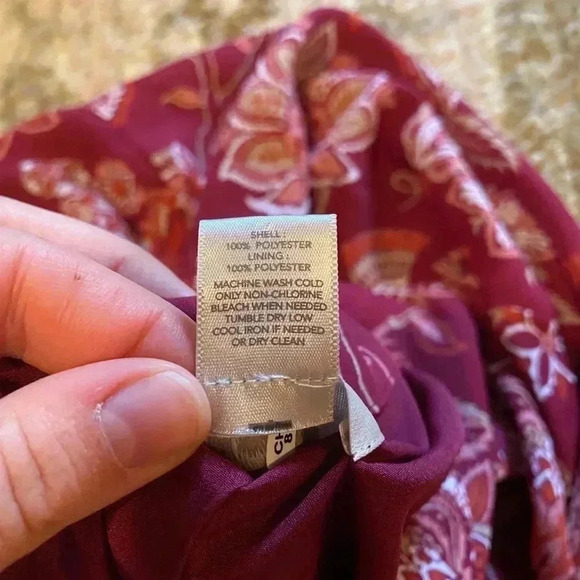 LOFT PINK FLORAL BOTANICAL TANK DRESS XS - Picture 3 of 4